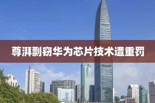 尊湃剽窃华为芯片技术遭重罚