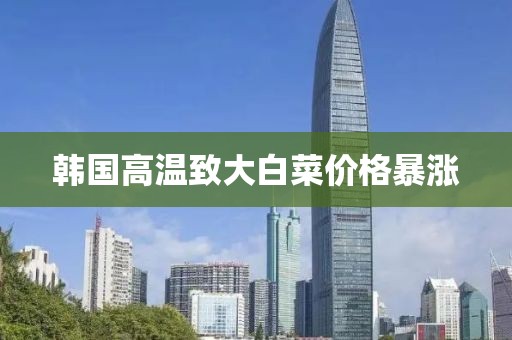 韩国高温致大白菜价格暴涨