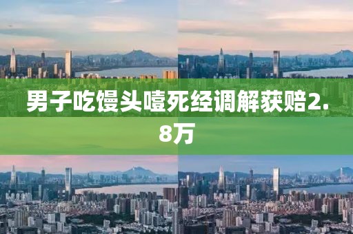男子吃馒头噎死经调解获赔2.8万