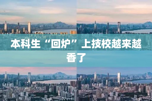 本科生“回炉”上技校越来越香了