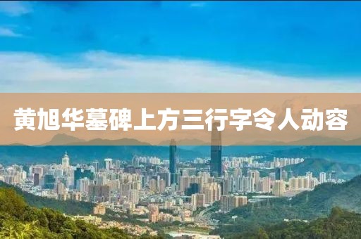 黄旭华墓碑上方三行字令人动容