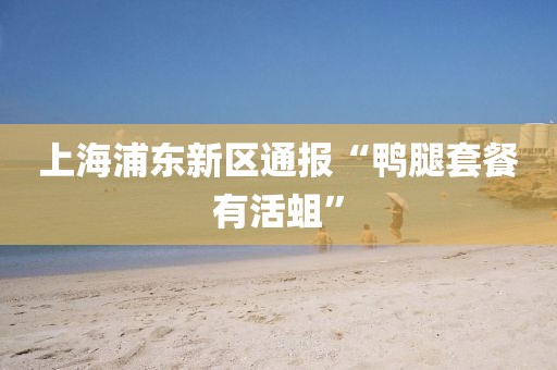 上海浦东新区通报“鸭腿套餐有活蛆”