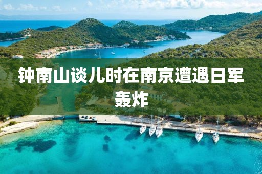 钟南山谈儿时在南京遭遇日军轰炸