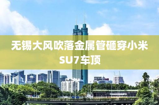 无锡大风吹落金属管砸穿小米SU7车顶
