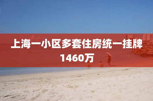 上海一小区多套住房统一挂牌1460万