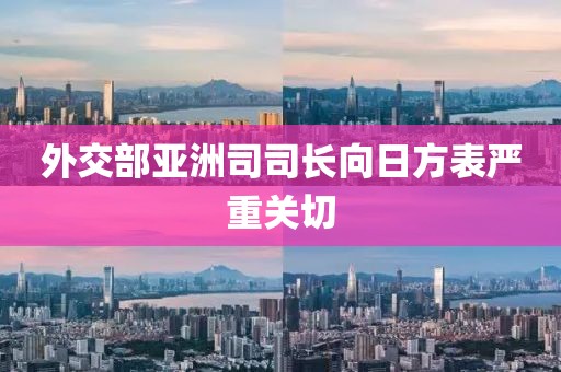 外交部亚洲司司长向日方表严重关切
