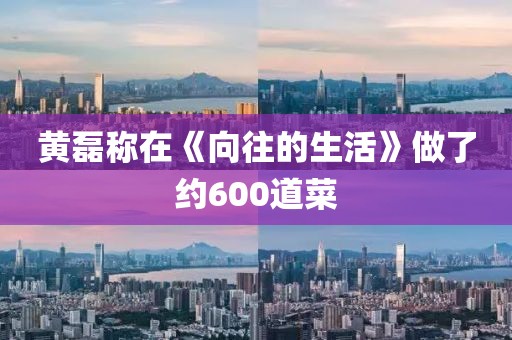 黄磊称在《向往的生活》做了约600道菜