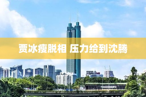 贾冰瘦脱相 压力给到沈腾
