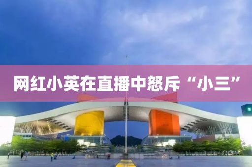 网红小英在直播中怒斥“小三”