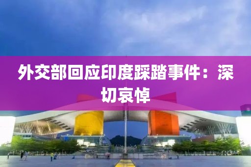 外交部回应印度踩踏事件：深切哀悼