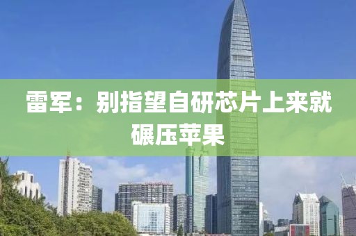雷军：别指望自研芯片上来就碾压苹果