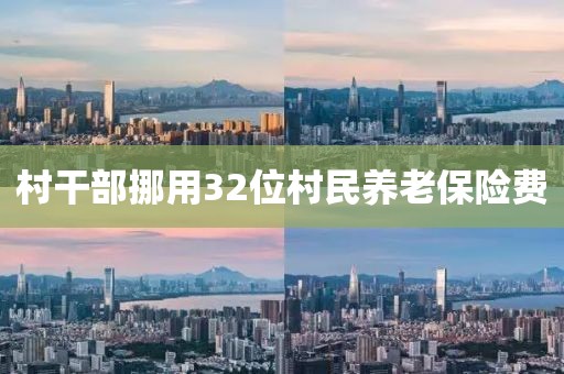村干部挪用32位村民养老保险费