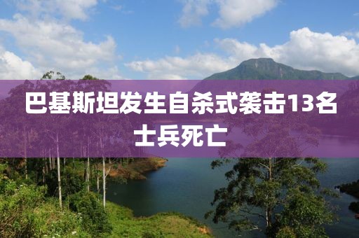 巴基斯坦发生自杀式袭击13名士兵死亡
