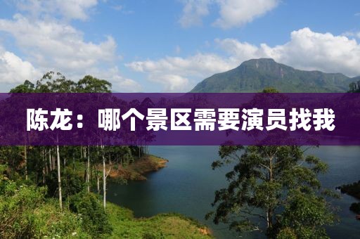陈龙：哪个景区需要演员找我