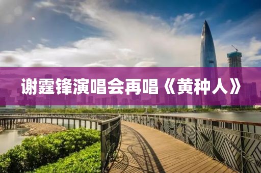 谢霆锋演唱会再唱《黄种人》