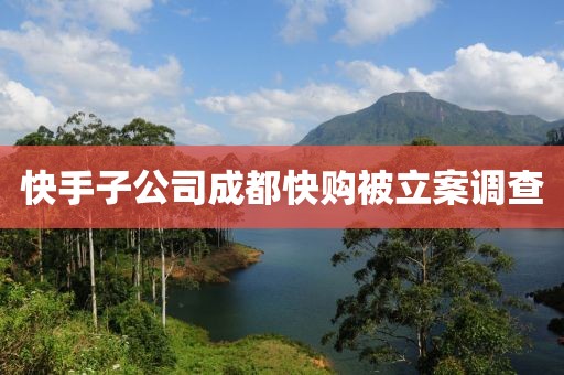 快手子公司成都快购被立案调查