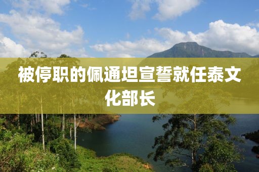 被停职的佩通坦宣誓就任泰文化部长