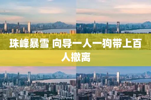 珠峰暴雪 向导一人一狗带上百人撤离
