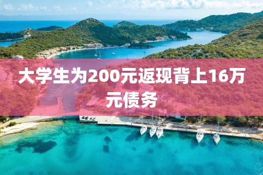 大学生为200元返现背上16万元债务