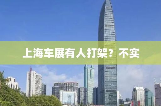 上海车展有人打架？不实