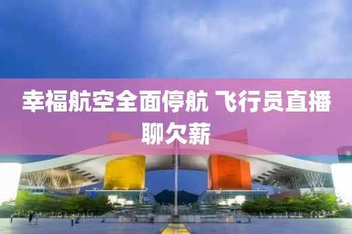 幸福航空全面停航 飞行员直播聊欠薪