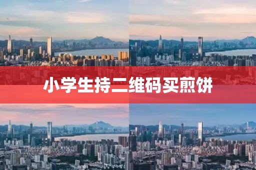 小学生持二维码买煎饼