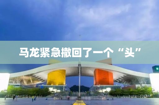 马龙紧急撤回了一个“头”
