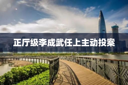 正厅级李成武任上主动投案
