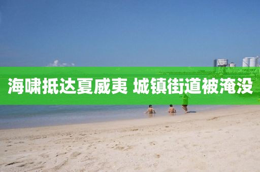 海啸抵达夏威夷 城镇街道被淹没