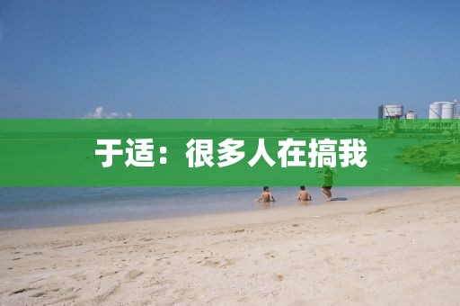 于适：很多人在搞我