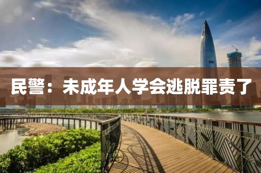 民警：未成年人学会逃脱罪责了
