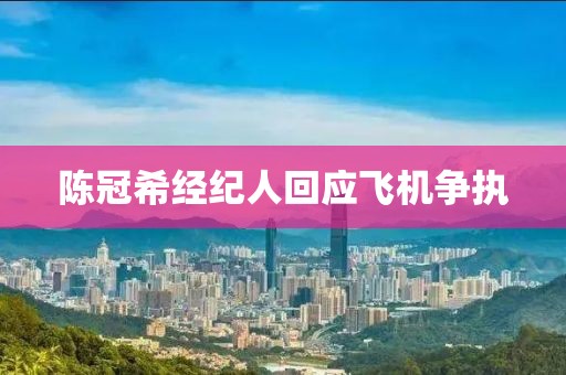 陈冠希经纪人回应飞机争执