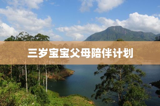 三岁宝宝父母陪伴计划