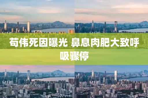 苟伟死因曝光 鼻息肉肥大致呼吸骤停