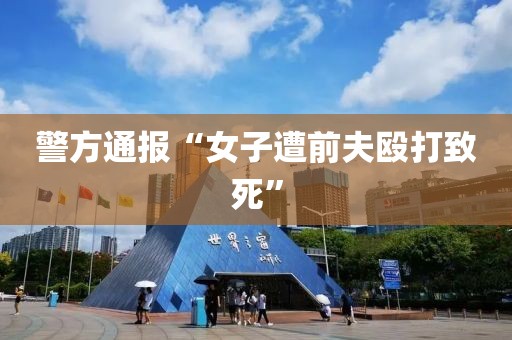 警方通报“女子遭前夫殴打致死”
