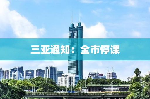 三亚通知：全市停课
