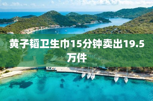 黄子韬卫生巾15分钟卖出19.5万件