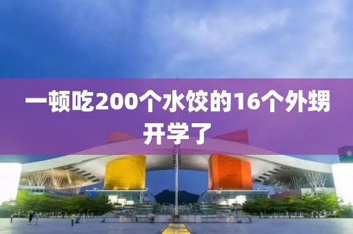 一顿吃200个水饺的16个外甥开学了
