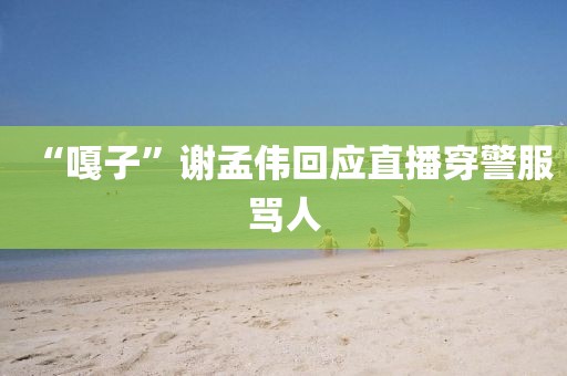 “嘎子”谢孟伟回应直播穿警服骂人