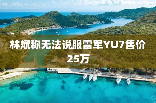 林斌称无法说服雷军YU7售价25万