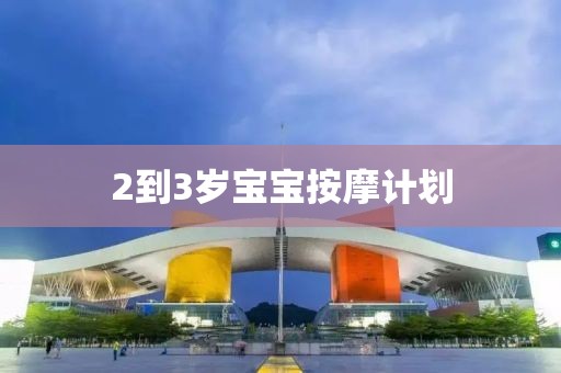 2到3岁宝宝按摩计划