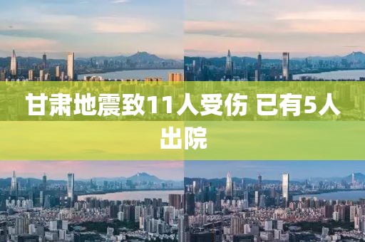 甘肃地震致11人受伤 已有5人出院