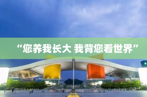 “您养我长大 我背您看世界”