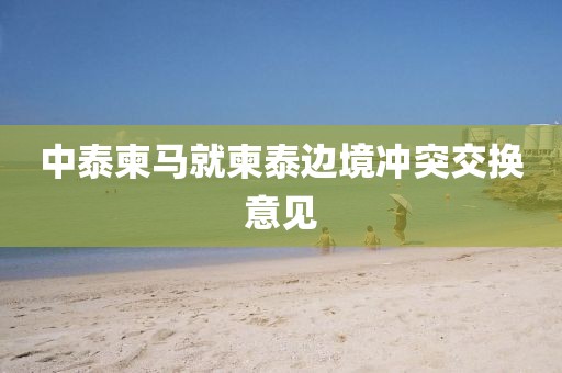 中泰柬马就柬泰边境冲突交换意见