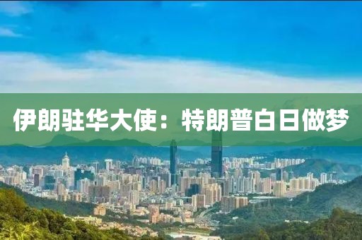 伊朗驻华大使：特朗普白日做梦