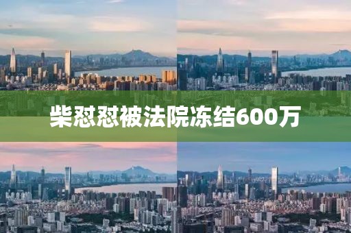 柴怼怼被法院冻结600万