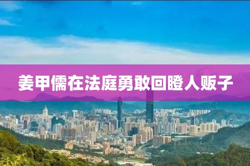 姜甲儒在法庭勇敢回瞪人贩子