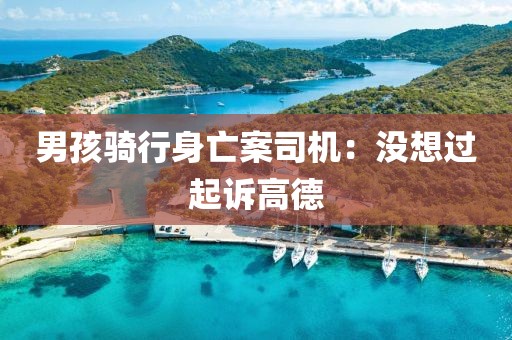 男孩骑行身亡案司机：没想过起诉高德