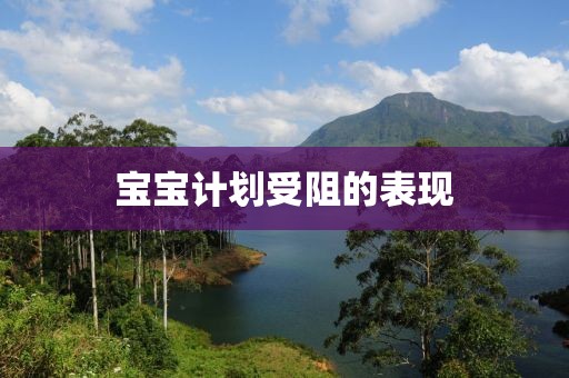 宝宝计划受阻的表现