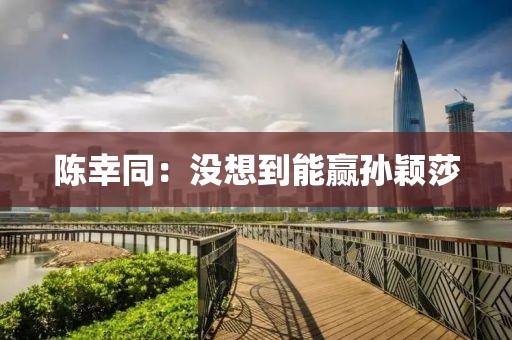 陈幸同：没想到能赢孙颖莎